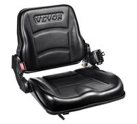 VEVOR Universal Forklift Seat, Fold Down Tractor Seat with Adjustable Angle Back, Micro Switch and Retractable Seatbelt, 6.3-13.4 inch Slot Forklift Seat for Tractor Loader Excavator