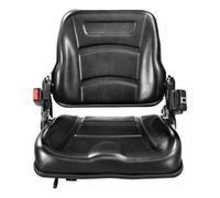 Vevor Universal Forklift Seat, Fold Down Tractor Seat With Adjustable Angle Back, Micro Switch And Retractable Seatbelt
