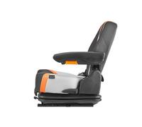 Vevor Universal Forklift Seat, Tractor Suspension Seat With Adjustable Back, Armrest & Safety Belt, Lawnmower Seat