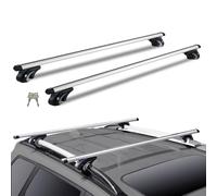 VEVOR Universal Roof Rack Cross Bars, 132 cm (52-inch) Aluminum Roof Rack Crossbars, Fit Raised Side Rail with Gap, 90KG Load Capacity, Adjustable Crossbars with Locks, for SUVs, Sedans, and Vans