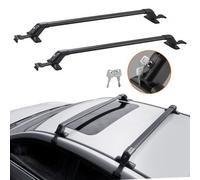 VEVOR Universal Roof Rack Cross Bars, Thickened Aluminum Roof Rack Crossbars, Fit Roof Without Side Rail, 70KG Load Capacity, Adjustable Bare Roof Crossbars with Locks, for SUVs, Sedans, and Vans