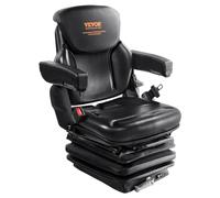 VEVOR Universal Tractor seat Suspension, Fold Down Forklift Seat with Adjustable Angle Back, Micro Switch, Seatbelt and Armrests, 3-level Shock Absorption Tractor Seat for Tractor Loader Excavator