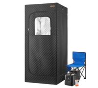 VEVOR Upgraded Portable Steam Sauna for Home 1 Person Full Body Home Spa Tent with Steamer & 1 Foldable Chairs & Remote & Essential Oil Box Heavy-Du