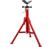 Vevor V Head Pipe Stand, 1/8-12", 28-52" Adj, 2500 Lbs Portable Folding Support Stand, Carbon Steel