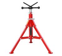 VEVOR V Head Pipe Stand 1/8"-12" Capacity, Adjustable Height 24"-42", Pipe Jack Stands 2500 lb. Load Capacity, Portable Folding Pipe Stands, Carbon Steel Body More Durable