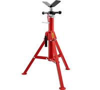 VEVOR V Head Pipe Stand 1/8-12 inch Capacity, Adjustable Height 28-52 inch, Pipe Stands 2500 lbs Load Capacity, Portable Folding Pipe Stands, Carbon Steel Body More Durable
