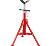 VEVOR V Head Pipe Stand Adjustable Height 71.1-132.1 cm 2041.2 kg/2 Tons Pipe Jack Stands Folding Portable High Folding Pipe Stand with V Head Fold A
