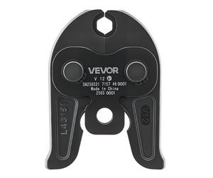 VEVOR V12 Pressing Jaw, 12mm Press Jaw for V-Type Stainless Steel Pipes, High-Strength Carburized Steel Crimping Jaws Compatible with Standard Press T