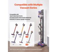 VEVOR Vacuum Stand, Compatible with Dyson V6 V7 V8 V10 V11 V15, Stable Vacuum Stand Holder with 6 Hooks for Dyson DC30 DC31 DC34 DC35 DC58 DC59 DC62 D74 Cordless Upright Vacuum Cleaners & Accessories