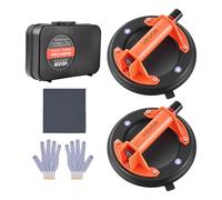 VEVOR Vacuum Suction Cup, 203 mm Vacuum Glass Lifter with ABS Handle | 180kg Max Lifting Capacity Tile Suction Cup Tool with Carrying Case for Lifting Large Tile, Granite, Windows (2-Pack)
