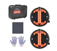VEVOR Vacuum Suction Cup, 203 mm Vacuum Glass Lifter with Metal Handle, 195 kg Max Lifting Capacity Tile Suction Cup Tool with Carrying Case for Lifting Large Tile, Granite, Drywall, Windows (2-Pack)