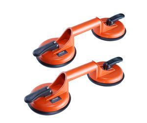 VEVOR Vacuum Suction Cup Double Glass Lifter 4.7" 330 lbs 2 Pack Aluminum Handle