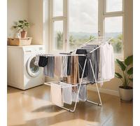 Vevor Versatile 2-Tier Clothes Drying Rack With Adjustable Height And 31 Drying Rods For Indoor Outdoor Use