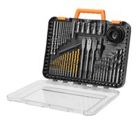 VEVOR Versatile Drill Bit Set 100 Pieces in Organised Carrying Case in Silver VEVOR Silver