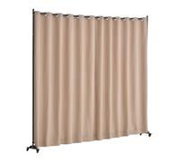 Vevor Versatile Portable Room Divider With Wheels For Office Bedroom Dining Room Brown