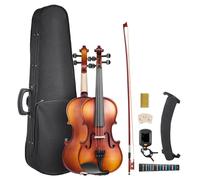 VEVOR Violin 3/4 Size for Adults, Violin Fiddle Set for Beginners Student with Hard Case, Rosin, Bow, Shoulder Rest,Bridge,Tuner and Extra Strings,Solidwood Professional Musical Instruments (Brown)