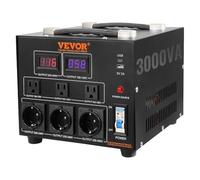 VEVOR Voltage Converter Transformer, 3000W, Heavy Duty Step Up/Down Transformer, Convert from 110 Volt to 220 Volt and from 220 Volt to 110 Volt, with US Outlet EU Outlet 5V USB Port, CE Certified