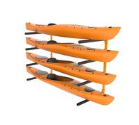 VEVOR Wall Kayak Storage Rack, 4-Capacity Wall Mounted Kayak Holders for Kayak Canoe Paddle Board, Kayak Storage Hooks with Adjustable Padded Arms, 400 LBS Load Kayak Hanger for Indoor Outdoor Garage