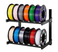 VEVOR Wall Mount Printer Filament Storage Rack 2-Tier Wall Bracket Storage Shelf Rolling Filament Spool Holders Racks with Wheels Filaments Organz