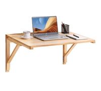VEVOR Wall Mounted Folding Table, Wall Mounted Drop Leaf Tables, Solid Wood Floating Desk for Dining, Laundry Room, Office, 31.5" x 23.58" x 17.24" Fold Down Desk