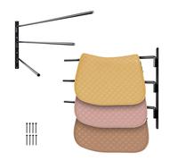 VEVOR Wall Mounted Saddle Rack Three Tiers Swing Out Saddle Pad Holder