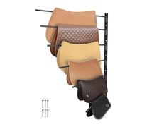 VEVOR Wall Mounted Saddle Rack, 30.9 x 29.9 x 5.5 in, Swing Out Saddle Holder, Six Tiers Horse Saddle Stand, Space Saving Horse Pad and Blanket Rack for Tack Room Organization Trailer Accessories