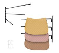 VEVOR Wall Mounted Saddle Rack Three Tiers Swing Out Saddle Pad Holder