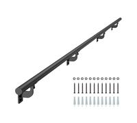 VEVOR Wall Mounted Stair Handrail, 3050mm Pipe Staircase Handrail, Black Galvanized Aluminum, 32mm Pipe Diameter, Indoor&Outdoor Staircase Railing, Industrial Hand Rail for Steps, Security Baluster