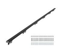VEVOR Wall Mounted Stair Handrail, 4575mm Black Aluminum Staircase Handrail Indoor, 113kg Load Capacity, Industrial Railing Hand Rail for Steps, Square Tube for Loft Porch Deck, 6 Sections