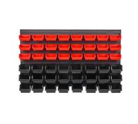 Vevor Wall Mounted Storage Bins, 48-Bin Parts Rack Organizer Garage Plastic Shop Tool With Wall Panels, Tool Organizer