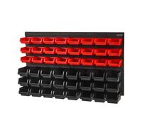 VEVOR Wall Mounted Storage Bins Small Parts Organizer Garage Tool Rack 48 Bins