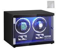 VEVOR Watch Winder, Rotating Watch Box for High-End Automatic Watches, Single/Double/4/6/8 Watch Winder Case with Quiet Japanese Motors, LED Light, Adjustable Direction and Speed, Multi Modes, Black,