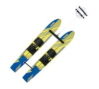 VEVOR Water Skis 116.8 cm / 46 inch, Water Ski Trainers with X-7 Adjustable Bindings, Double-Handle Rope & Removable Stabilizing Bar, Training Waterskis Combo for Youth Up to 136 kg