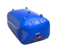 VEVOR Water Storage Bladder, 105.7 Gallon (400L) Water Storage Container Tank, 1000D PVC Large Capacity Soft Bag Bladder, Foldable Portable for Garden Irrigation, Camping, RV, Fire Prevention - Blue