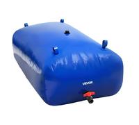 VEVOR Water Storage Bladder, 142.7 Gallon (540L) Water Storage Container Tank, 1000D PVC Large Capacity Soft Bag Bladder, Foldable Portable for Garden Irrigation, Camping, RV, Fire Prevention - Blue