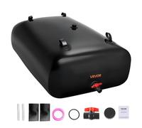 VEVOR Water Storage Bladder, 264 Gallon (1000L) Water Storage Container Tank, 1000D PVC Large Capacity Soft Bag Bladder, Collapsible Portable for Garden Irrigation, Camping, RV, Emergency Use - Black