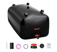 VEVOR Water Storage Bladder, 63.4 Gallon (240L) Water Storage Container Tank, 1000D PVC Large Capacity Soft Bag Bladder, Collapsible Portable for Garden Irrigation, Camping, RVs, Emergency Use - Black