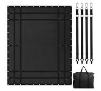 VEVOR Waterproof Cargo Net 96 in x 81 in Heavy Duty Truck Cargo Net-(WLL) 700lbs 4 Adjustable Straps with Carabiners & S-Hooks Truck Bed Cover fo