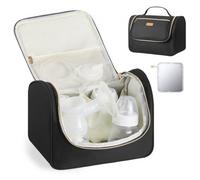 VEVOR Wearable Breast Pump Bag, Breast Feeding Bag with Waterproof Mat, Fits for M5/M6, Pumping Accessories & Breastmilk Storage, Portable Pump Carryi