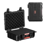 VEVOR Weatherproof Hard Case, Heavy Duty Protective Dry Box Case with Pre-Cut Foam, and Retractable Pull Handles for Travel, Hunting, Military, Tactical, IP67 Waterproof Case for Cameras (40x32x16.6)