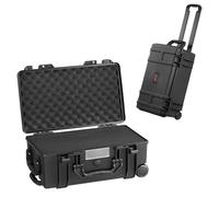 VEVOR Weatherproof Hard Case, Heavy Duty Protective Dry Box Case with Pre-Cut Foam, Wheels & Retractable Pull Handles for Travel, Hunt, Military, Tactical, IP67 Waterproof Case for Cameras (64x51x25)