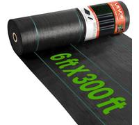 VEVOR Weed Barrier Landscape Fabric, 1.83 x 91.44 m Heavy Duty Garden Weed Fabric, Woven PP Weed Control Fabric, Driveway Fabric, Geotextile Fabric fo