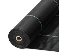 Vevor Weed Barrier Landscape Fabric, 6X300Ft Heavy Duty Garden Weed Fabric, Woven Pp Weed Control Fabric, Black