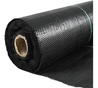 VEVOR Weed Control Fabric 6ft x 300ft - Geo Textile Fabric Heavy Duty 2.4oz - Woven Ground Cover for Commercial Greenhouse, Yard, Garden Barrier Cloth Blocker Mat, Black, ZZZP6X300YCFCB001