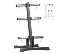 VEVOR Weight Plate Rack, L Frame Weight Plate Tree for 2-Inch Weight Plates, Standard Weight Plate Tree, 1000 lbs Load Capacity Weight Storage Holder, Home Gym Barbell Rack Storage Stand, Black