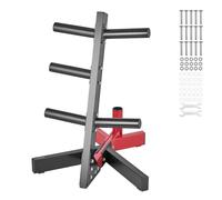 VEVOR Weight Plate Rack, L Frame Weight Plate Tree for 2-Inch Weight Plates, Standard Weight Plate Tree, 500 lbs Load Capacity Weight Storage Holder, Home Gym Barbell Rack Storage Stand, Black & Red