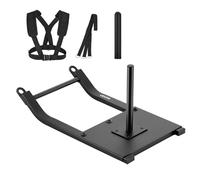 VEVOR Weight Sled, Steel Power Sled, Fitness Strength Training Sleds for Athletic Exercise Speed Improvement, Workout Fitness Equipment with Harness, Compatible with 25/51 mm Weight Plates, Black