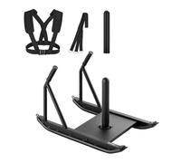 VEVOR Weight Sled, Steel Power Sled, Fitness Strength Training Sleds for Athletic Exercise Speed Improvement, Workout Fitness Equipment with Handle, Compatible with 25/51 mm Weight Plates, Black