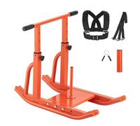 VEVOR Weight Sled, Steel Power Sled, Fitness Training Sleds for Athletic Exercise Speed Improvement, Workout Equipment with Adjustable Height Handle, Compatible with 25/51 mm Weight Plates, Orange