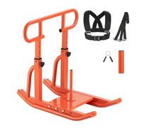 VEVOR Weight Sled, Steel Power Sled, Fitness Training Sleds for Athletic Exercise Speed Improvement, Workout Equipment with Adjustable Height Handle, Compatible with 25/51 mm Weight Plates, Orange